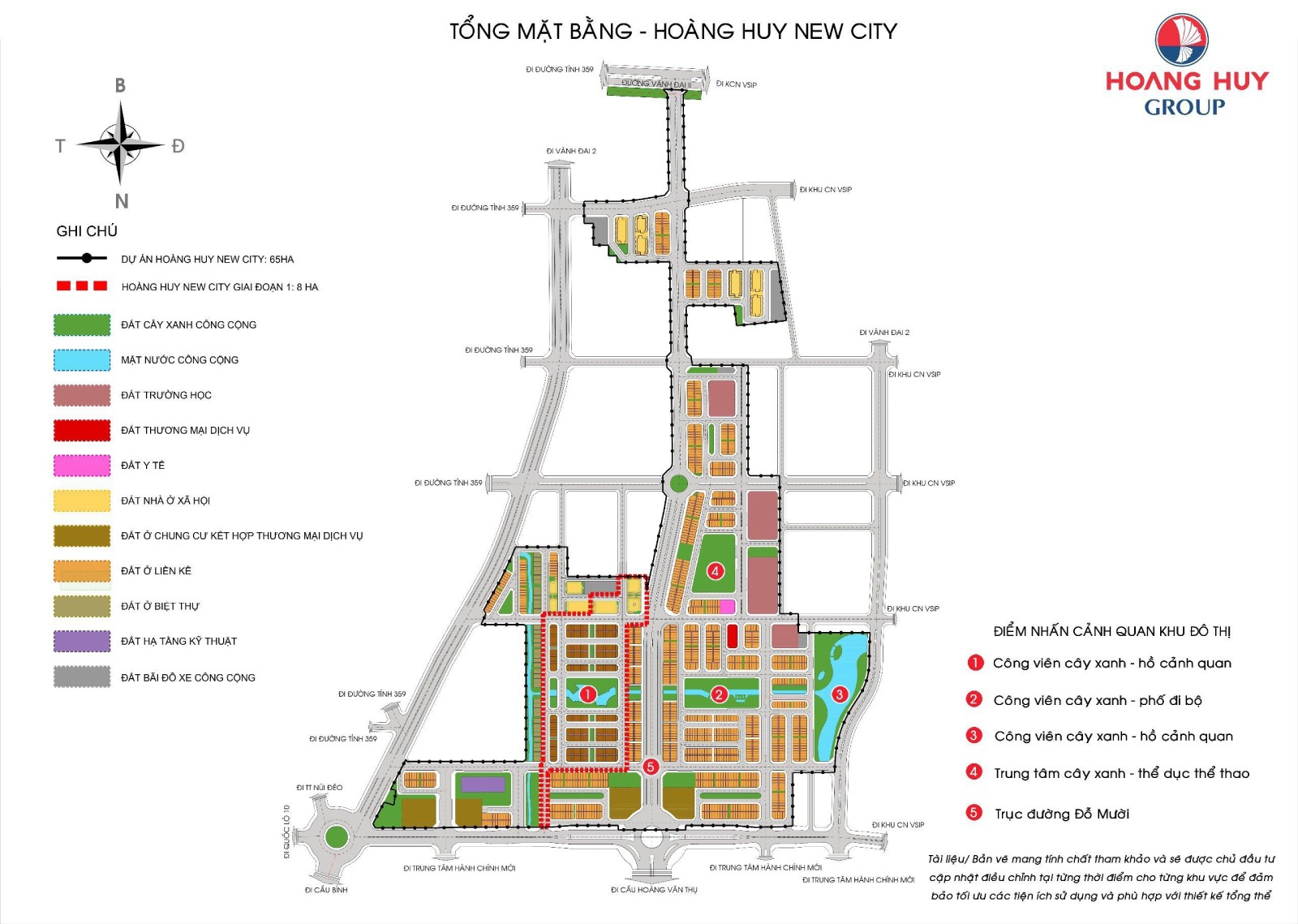 Tổng quan mặt bằng Hoàng Huy New City